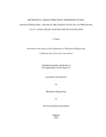 Mechanical characterization, microstructural characterization, and heat treatment study of aluminum 6061 alloy after shear-assisted friction extrusion