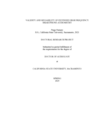 Validity and reliability of extended high frequency smartphone audiometry