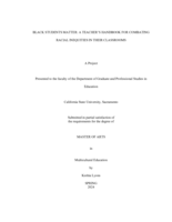 Black students matter: A teacher’s handbook for combating racial inequities in their classrooms