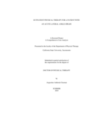 Outpatient physical therapy for a patient with an acute lateral ankle sprain