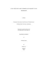 Gang-affiliated family members and children's gang membership