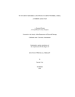 Outpatient rehabilitation for a patient with bilateral anterior knee pain