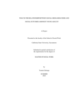 What is the relationship between social media behaviors and social outcomes amongst young adults?