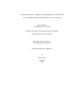 Outpatient physical therapy management of a patient with acute anterolateral shoulder pain: A case analysis