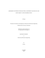 Assessment of power system electrical equipment failure rate and survivability after wildfire events