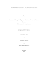 Self-reported sociological influence on graduation