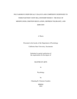 Polyamorous individuals’ jealous and compersive responses to their partner’s new relationship energy: The role of mindfulness, emotion regulation, distress tolerance, and empathy