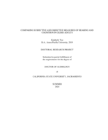 Comparing subjective and objective measures of hearing and cognition in older adults