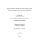 Outpatient physical therapy for a 63-year-old patient with chronic low back pain with movement coordination deficits