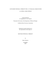 Outpatient physical therapy for a 12-year-old athlete with a lateral ankle sprain