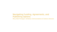 Open Access (OA) Publishing with the University Library