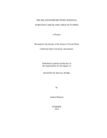 Relationship between parental substance abuse and child outcomes