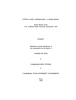 Listen, learn, understand: A video script