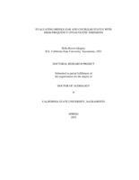 Evaluating middle-ear and cochlear status with high-frequency otoacoustic emissions