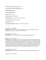 Oral history interview with Brittany Tran