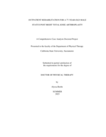 Outpatient rehabilitation for a 77-year-old male status post right total knee arthroplasty