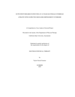 Outpatient rehabilitation for an 18-year-old female overhead athlete with suspected shoulder impingement syndrome