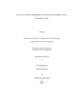 An evaluation of permeable pavers for Sacramento alley rehabilitation