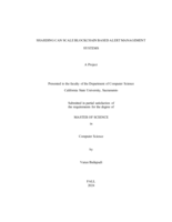 Sharding can scale blockchain based alert management systems