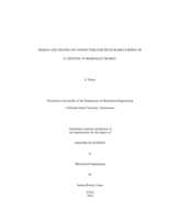 Design and testing of connectors for detachable joining of e-textiles to rigid electronics