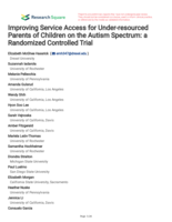 Improving Service Access for Under-resourced Parents of Children on the Autism Spectrum: a Randomized Controlled Trial