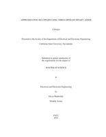 Approximation multiplier using three-operand binary adder