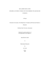 Reclaiming education: Building an ethnic studies unit for formerly incarcerated students