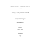 Exercise practices of male military reservists