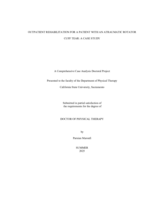 Outpatient rehabilitation for a patient with an atraumatic rotator cuff tear: A case study