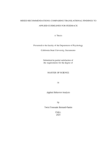 Mixed recommendations: Comparing translational findings to applied guidelines for feedback