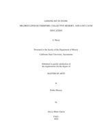 Lessons set in stone: Mildred Lewis Rutherford, collective memory, and lost cause education