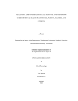 Adolescent ADHD and healthy social media use: An intervention guide for mental health practitioners, parents, teachers, and students