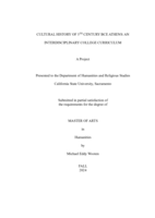 Cultural history of 5th century BCE Athens: An interdisciplinary college curriculum