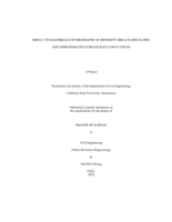 Impact on dam breach hydrographs of different breach side slopes and approximated storage-elevation curves