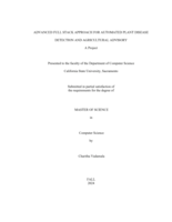 Advanced full stack approach for automated plant disease detection and agricultural advisory