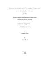Defending smart contract vulnerabilities for ride-sharing services in blockchain technology
