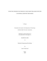 Detecting speeded test profiles using misfit measures with the lognormal response time model