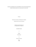 Instructor observation and experience with online peer review in educational practice: A qualitative case study