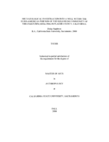 Archaeological investigation into a well within the Euro-American portion of the Gold Rush community of Virginiatown (1850s-1906) in Placer County, California