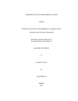 Windows activity monitoring system