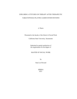 Exploring attitudes on therapy after therapeutic tabletop role-playing games interventions
