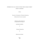 Optimizing fuel cell cooling systems under variable current density conditions