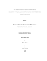 The effectiveness of the Populist playbook: Perception of cultural memory propaganda within the Russian American diaspora