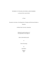 The impact of trauma on school-aged children: A collective case study