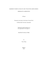 Barriers to mental health care utilization among Hmong immigrants communities