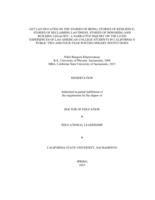 Get Lao'ducated on the stories of being, stories of resilience, stories of reclaiming Lao'dness, stories of honoring and bulding legacies': A narrative inquiry on the lived experiences of Lao American college students in California's public two and four-year postsecondary institutions