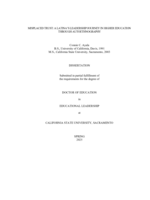 Misplaced trust: A Latina's leadership journey in higher education through autoethnography