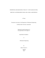 Properties and microstructure of 17-4 PH stainless steel printed via powder bed fusion and a ring laser profile