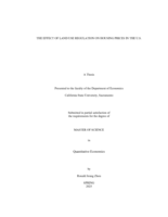 The effect of land use regulation on housing prices in the U.S.