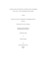 Co-regulation and emotion coaching in early childhood education: A pilot workshop for teachers